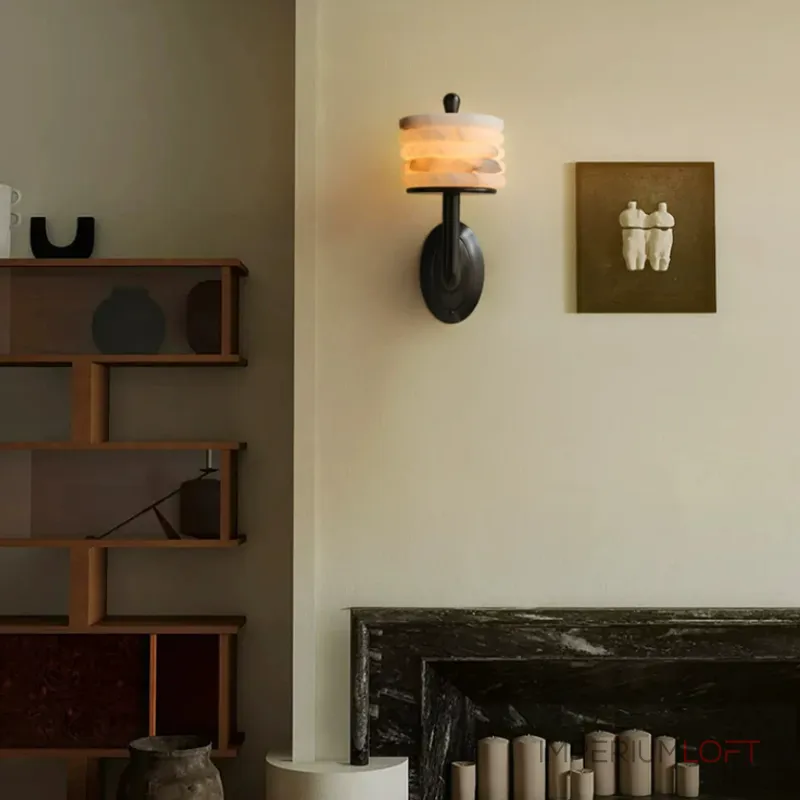 Настенный светильник Stacked Ring 3000К с мраморным плафоном от VINSA