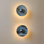 Настенный светильник Geode Glow Gold D25 с мраморным плафоном от VINSA
