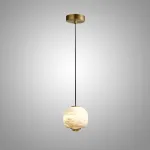 Подвесной светильник HENNEKE MARBLE Cloud Marble A с шарообразным плафоном из натурального мрамора