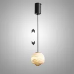 Подвесной светильник HENNEKE MARBLE Cloud Marble A с лифтом с лифтом с шарообразным плафоном из натурального мрамора