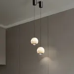 Подвесной светильник HENNEKE MARBLE Cloud Marble A с шарообразным плафоном из натурального мрамора