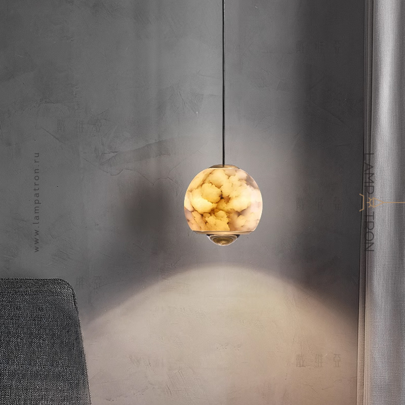 Подвесной светильник HENNEKE MARBLE Natural Marble A с лифтом с лифтом с шарообразным плафоном Подвесной светильник HENNEKE MARBLE Natural Marble A с лифтом с лифтом с шарообразным плафоном