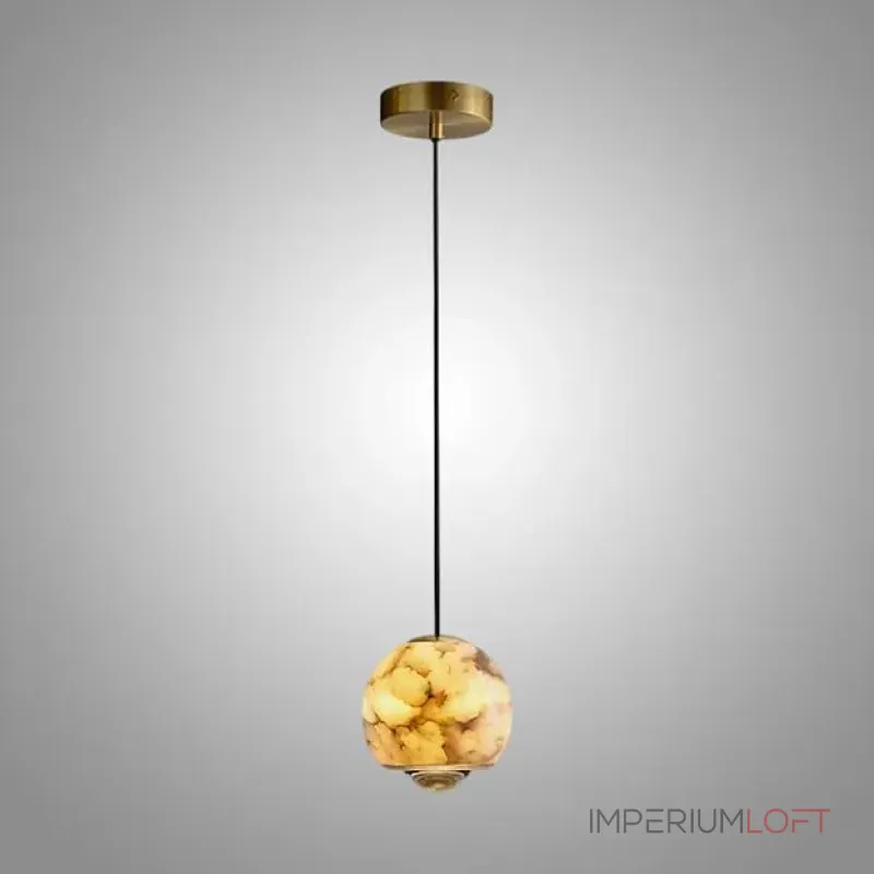 Подвесной светильник HENNEKE MARBLE Natural Marble A с шарообразным плафоном из натурального мрамора Подвесной светильник HENNEKE MARBLE Natural Marble A с шарообразным плафоном из натурального мрамора