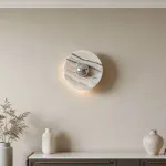 Настенный светильник Silence Stone D30 Silver с мраморным плафоном от VINSA