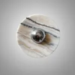 Настенный светильник Silence Stone D20 Silver с мраморным плафоном от VINSA