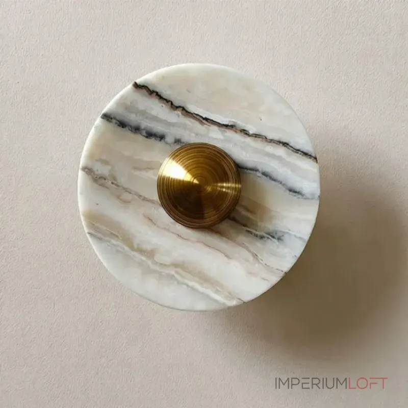 Настенный светильник Silence Stone D20 Gold с мраморным плафоном от VINSA