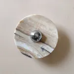 Настенный светильник Silence Stone D30 Silver с мраморным плафоном от VINSA