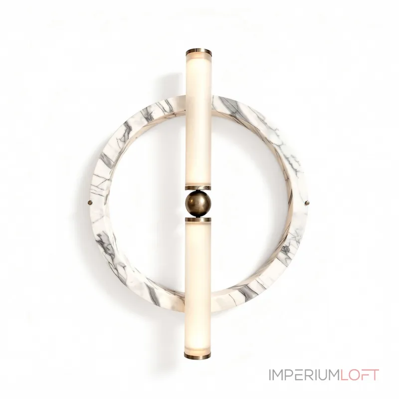 Настенный светильник Circle Intersect B с мраморным плафоном оригинальной формы от VINSA