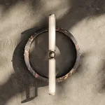 Настенный светильник Circle Intersect A с мраморным плафоном оригинальной формы от VINSA