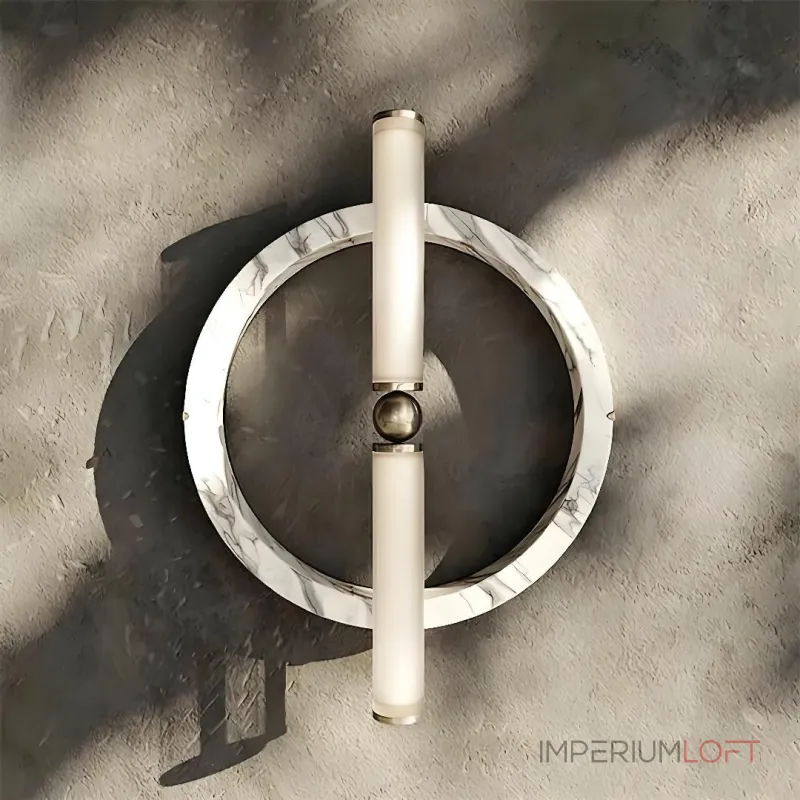 Настенный светильник Circle Intersect B с мраморным плафоном оригинальной формы от VINSA