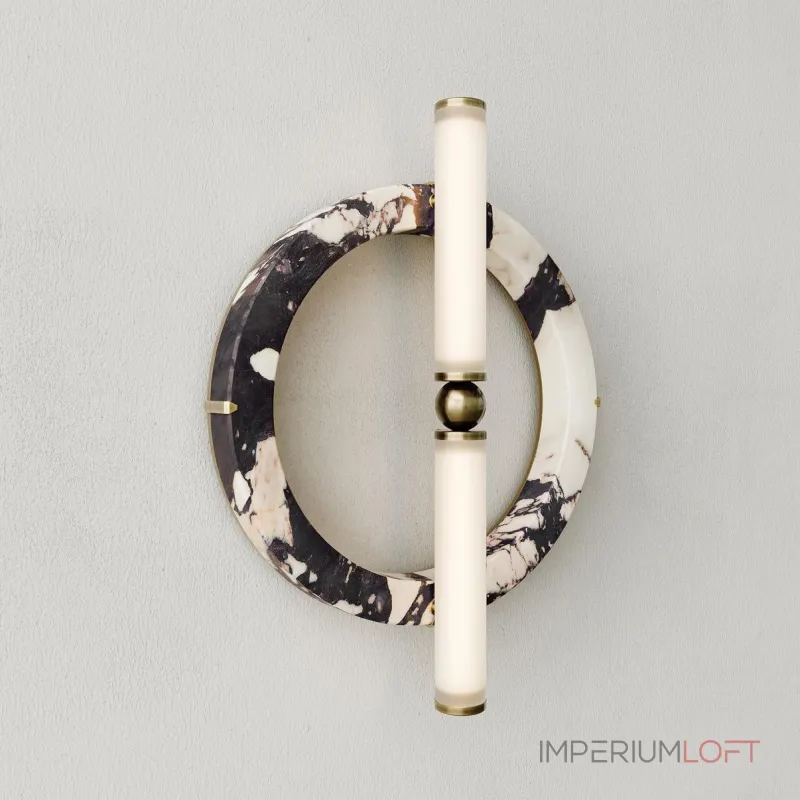 Настенный светильник Circle Intersect C с мраморным плафоном оригинальной формы от VINSA