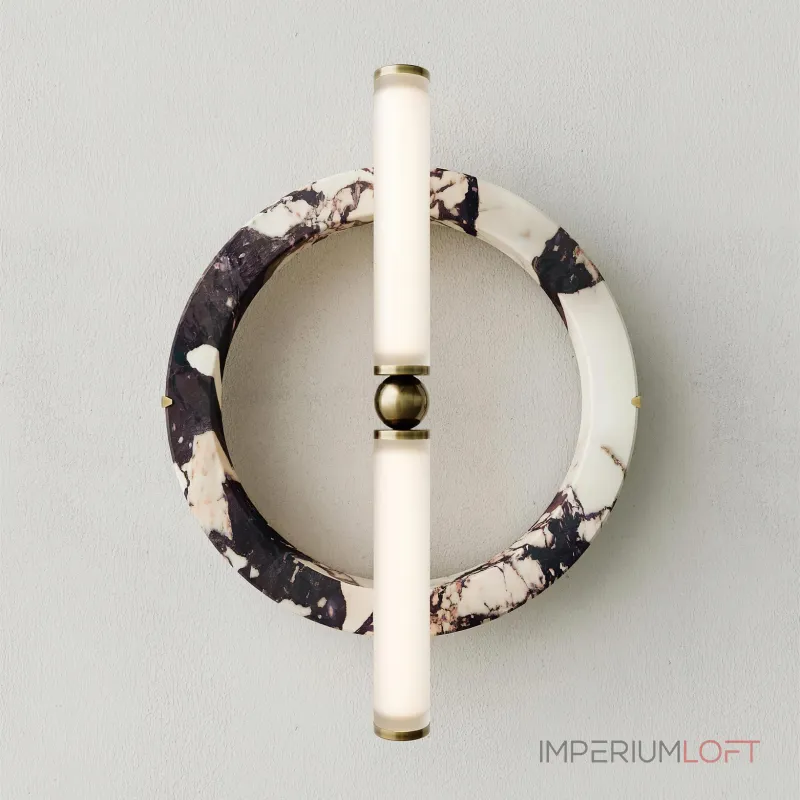 Настенный светильник Circle Intersect C с мраморным плафоном оригинальной формы от VINSA