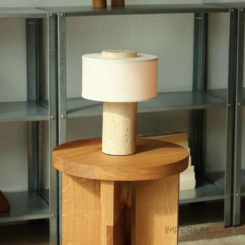 Настольная лампа Travertine Pillar на аккумуляторной батарее от Vinsa