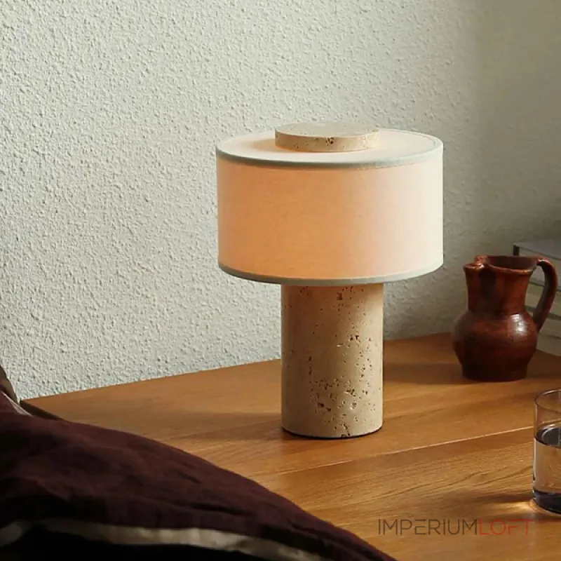 Настольная лампа Travertine Pillar на аккумуляторной батарее от Vinsa