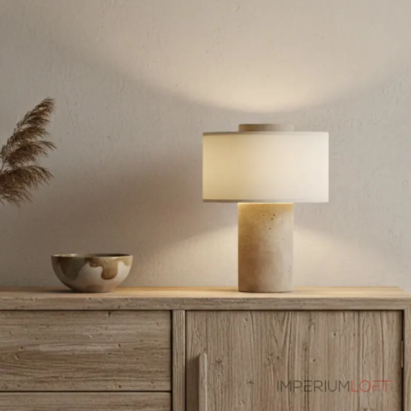 Настольная лампа Travertine Pillar на аккумуляторной батарее от Vinsa
