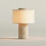 Настольная лампа Travertine Pillar на аккумуляторной батарее от Vinsa