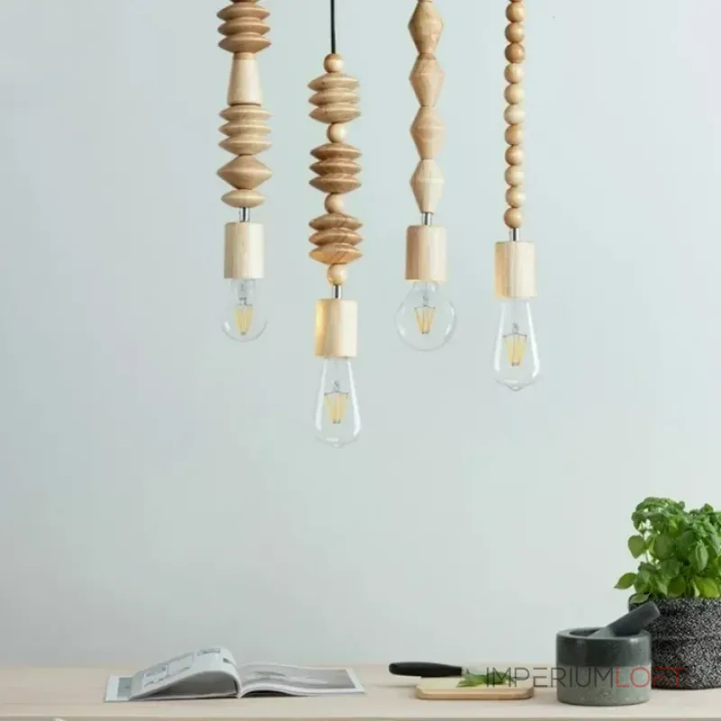 Подвесной светильник Tree Light D с деревянным декором от Vinsa Подвесной светильник Tree Light D с деревянным декором от Vinsa
