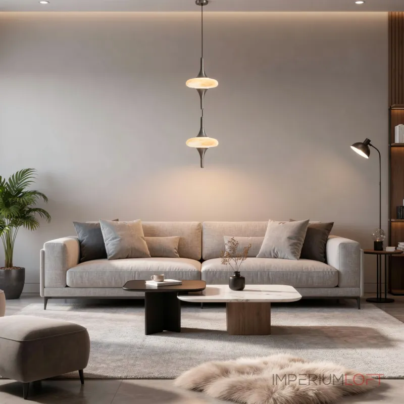 Подвесной светильник TERRA MARBLE B с плафоном из испанского мрамора от Vinsa