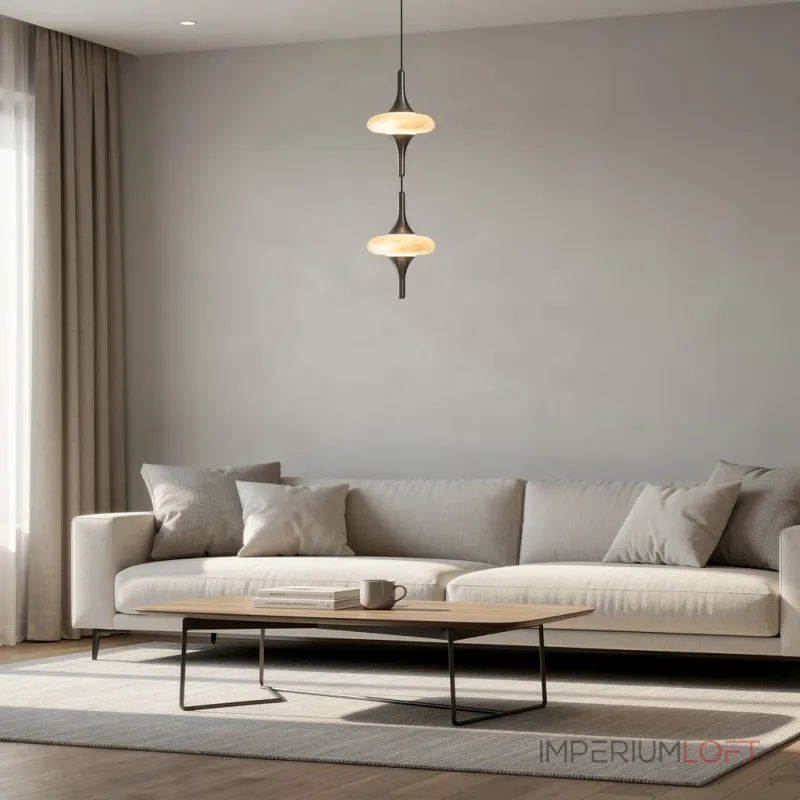 Подвесной светильник TERRA MARBLE B с плафоном из испанского мрамора от Vinsa