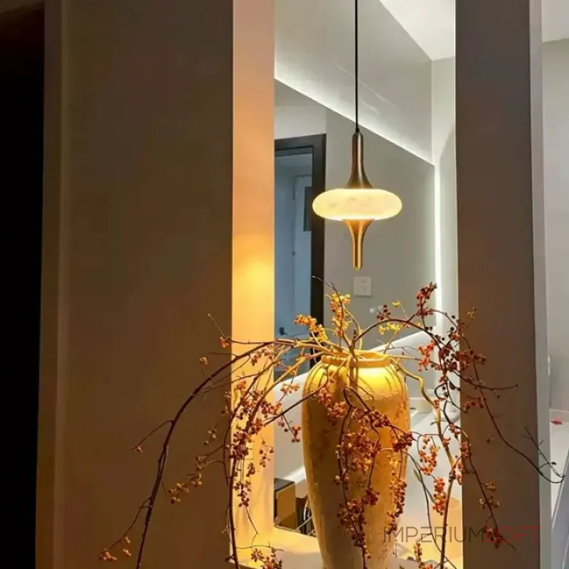 Подвесной светильник TERRA MARBLE A с плафоном из испанского мрамора от Vinsa