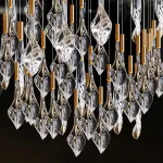 Потолочная люстра Crystal Flow со стеклянными подвесами от Vinsa