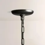 Подвесной светильник KARIOKA Transparent+Black с изогнутыми подвесами из фактурного стекла от Vinsa