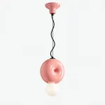 Подвесной светильник BUBBI Pink с ярким плафоном из стекла и керамики от Vinsa