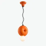 Подвесной светильник BUBBI Orange с ярким плафоном из стекла и керамики от Vinsa