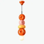 Подвесной светильник BUBBI Orange+Pink+Yellow с ярким плафоном из стекла и керамики от Vinsa