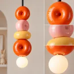 Подвесной светильник BUBBI Orange+Pink+Yellow с ярким плафоном из стекла и керамики от Vinsa