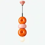 Подвесной светильник BUBBI Orange+Pink с ярким плафоном из стекла и керамики от Vinsa