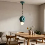 Подвесной светильник BUBBI Blue с ярким плафоном из стекла и керамики от Vinsa