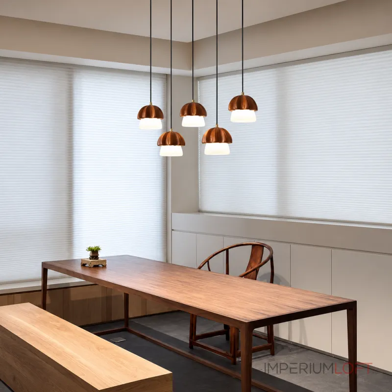 Подвесной светильник Mello Dark Brown P5 Line с деревянным плафоном от Vinsa