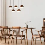 Подвесной светильник Mello Dark Brown P5 Line с деревянным плафоном от Vinsa