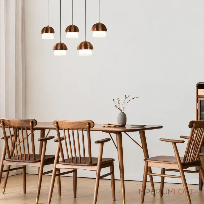Подвесной светильник Mello Dark Brown P5 Line с деревянным плафоном от Vinsa