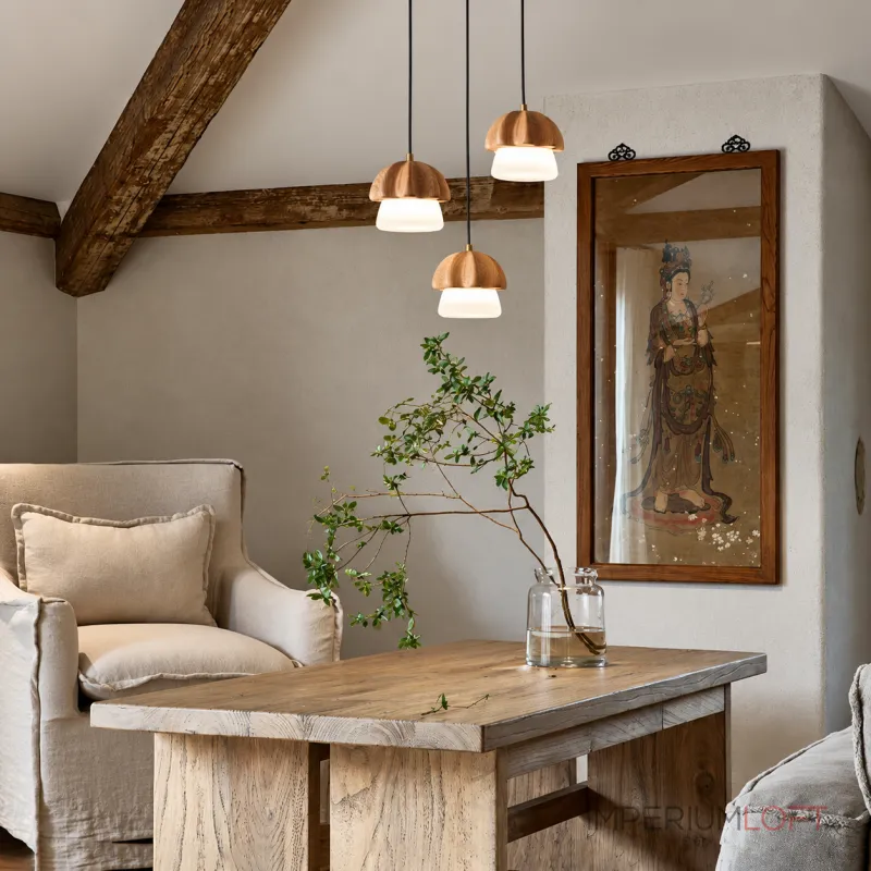 Подвесной светильник Mello Light Brown P3 Round с деревянным плафоном от Vinsa Подвесной светильник Mello Light Brown P3 Round с деревянным плафоном от Vinsa