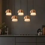Подвесной светильник Light Dark Brown P5 Line с деревянным плафоном от Vinsa
