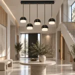 Подвесной светильник Light Black P5 Line с деревянным плафоном от Vinsa