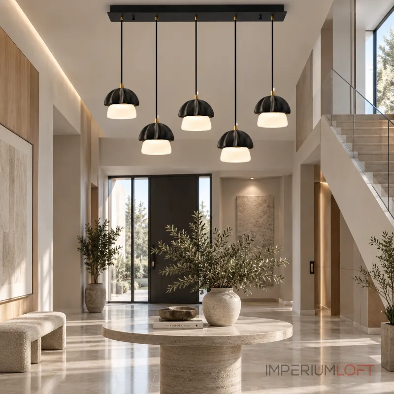Подвесной светильник Light Black P5 Line с деревянным плафоном от Vinsa