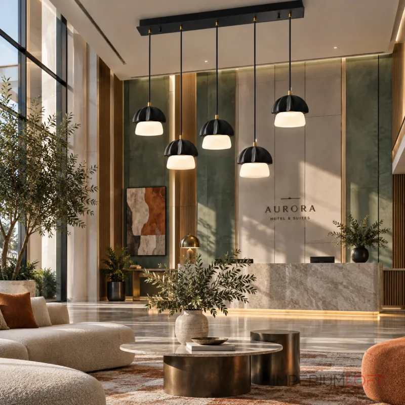 Подвесной светильник Light Black P5 Line с деревянным плафоном от Vinsa