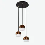 Подвесной светильник Mello Dark Brown P3 Round с деревянным плафоном от Vinsa