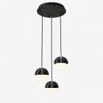 Подвесной светильник Mello Black P3 Round с деревянным плафоном от Vinsa