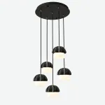 Подвесной светильник Light Black P5 Round с деревянным плафоном от Vinsa
