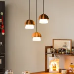 Подвесной светильник Mello Light Brown P3 Round с деревянным плафоном от Vinsa