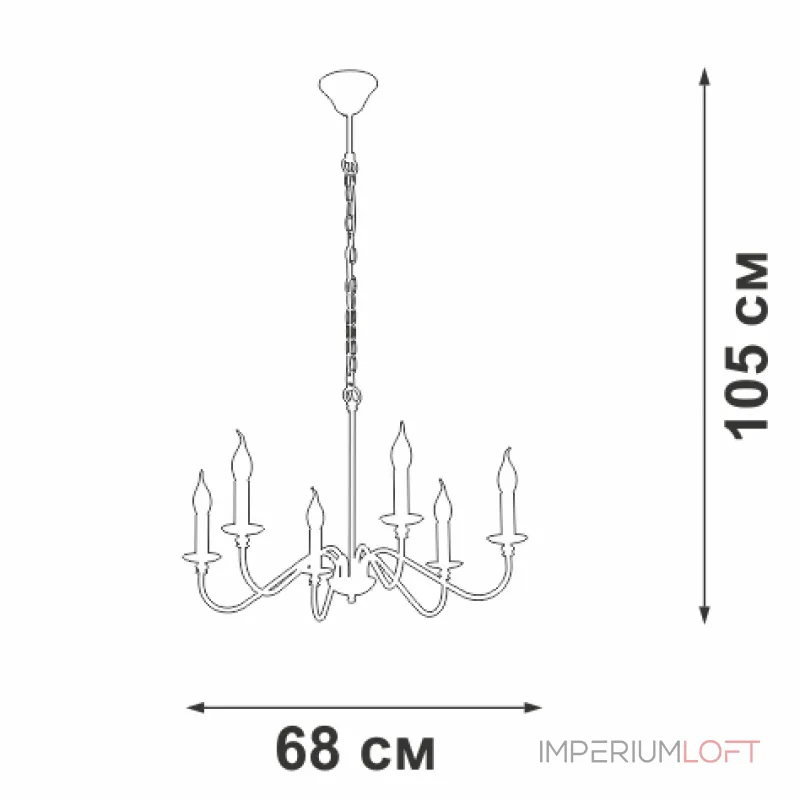 Подвесная люстра VitaLuce V3987-1/6 Подвесная люстра VitaLuce V3987-1/6