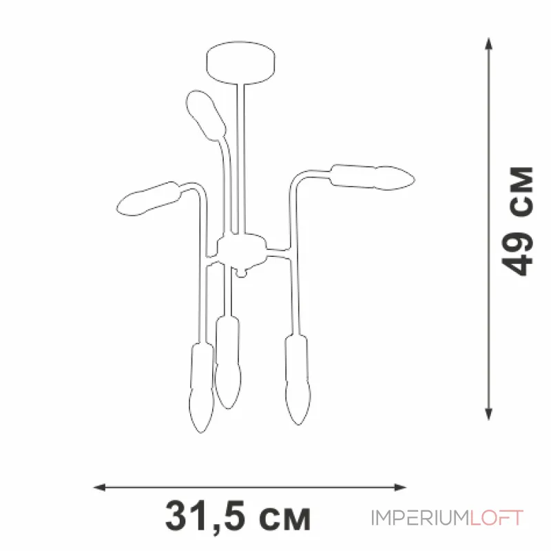 Люстра на штанге VitaLuce V3022-1/6PL