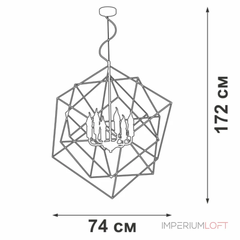 Подвесная люстра VitaLuce V4570-1/6S Подвесная люстра VitaLuce V4570-1/6S