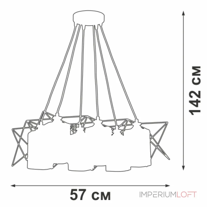 Подвесная люстра VitaLuce V4721-1/6S