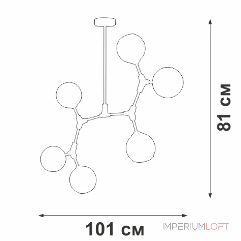 Люстра на штанге VitaLuce V3790-0/6PL