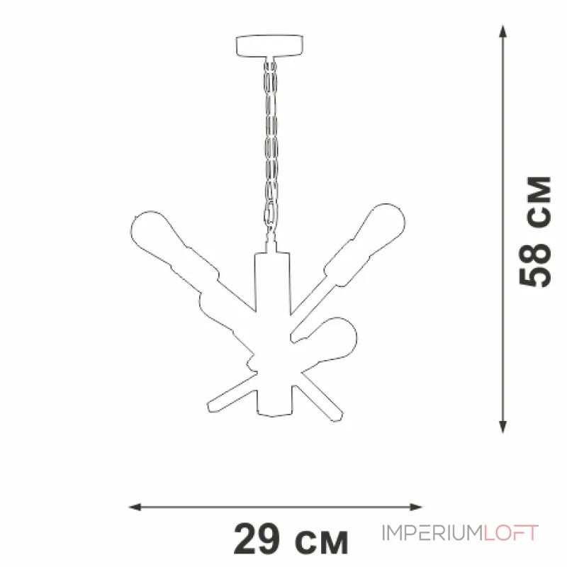 Подвесная люстра VitaLuce V3009-1/4 Подвесная люстра VitaLuce V3009-1/4